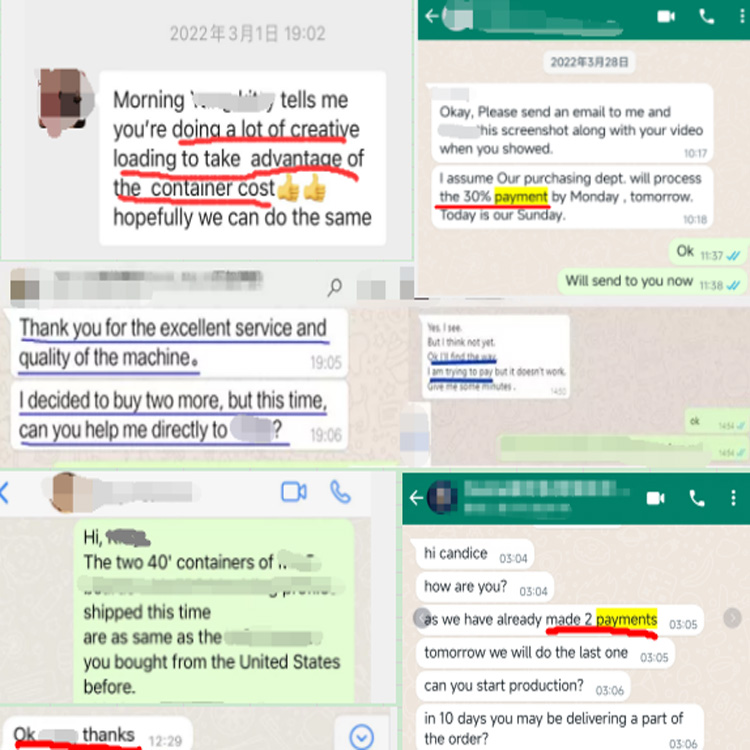 BL documents and customer feedback